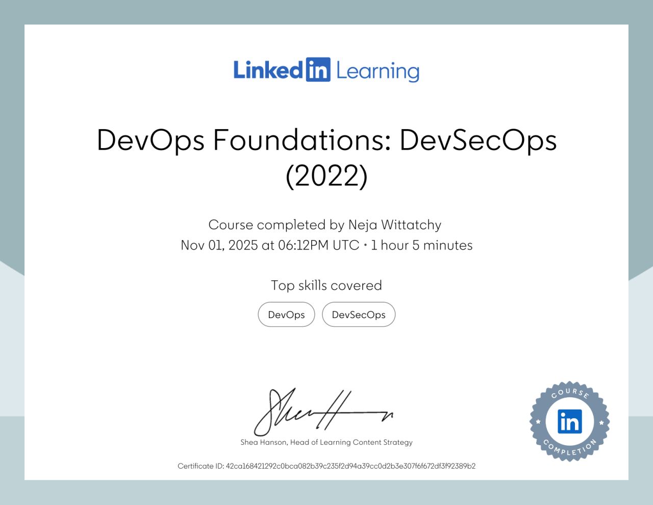 DevOps Foundations Certificate